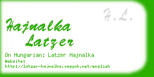 hajnalka latzer business card